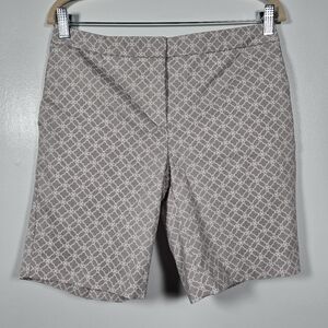 NEW Mario Serrani Italy Taupe Comfort Stretch Tummy Control Chino Shorts Size 6
